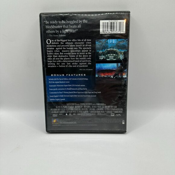 Independence Day 1996 DVD Special Edition Will Smith Sci Fi Action 20th Century - Picture 3 of 7